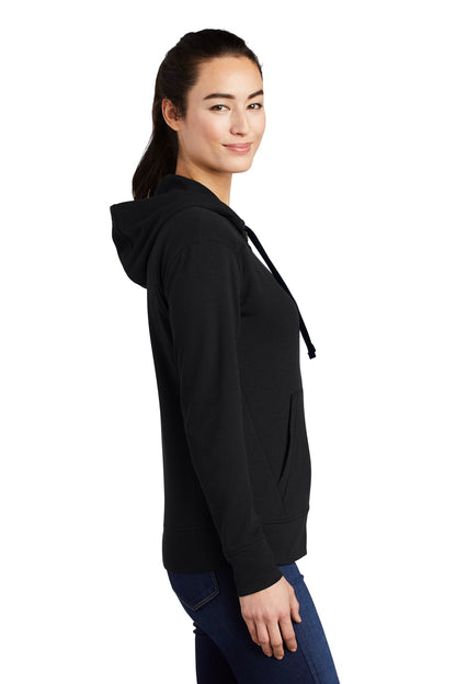 Black Triad So Sport-Tek Women's PosiCharge Tri-Blend Wicking Fleece Full-Zip Hooded Jacket LST293