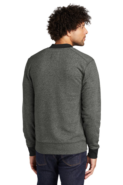 Black Twist/Bk New Era French Terry Baseball Full-Zip. NEA503