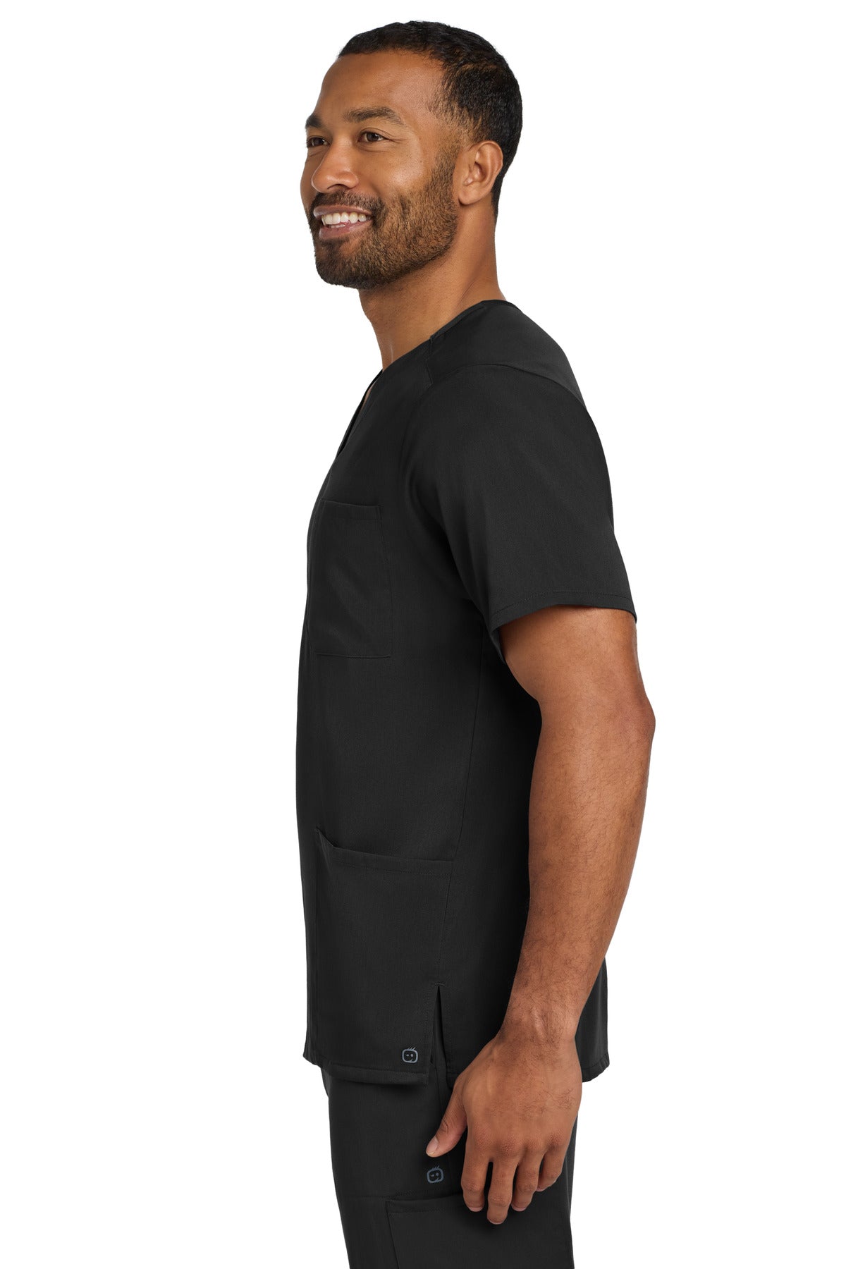 Black Wink Men's Premiere Flex V-Neck Top WW5068