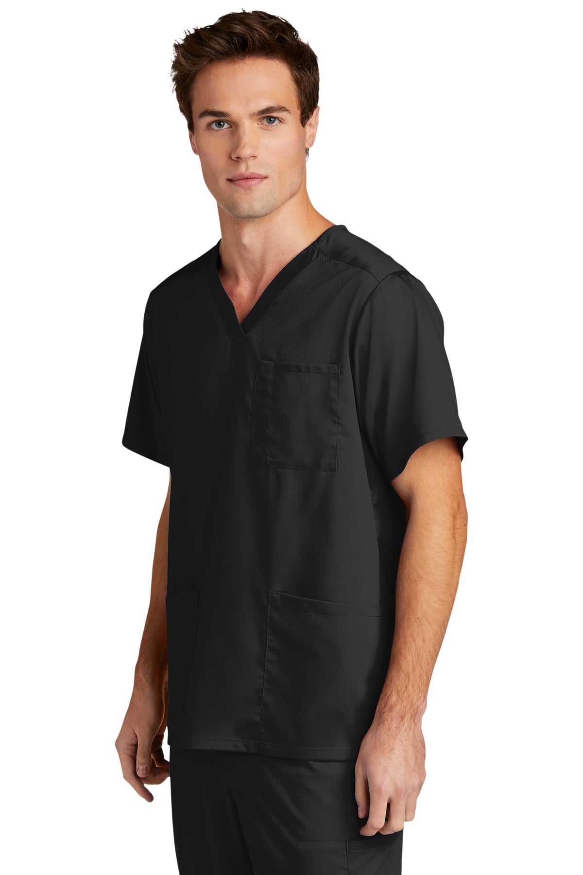 Black Wink Men's Premiere Flex V-Neck Top WW5068