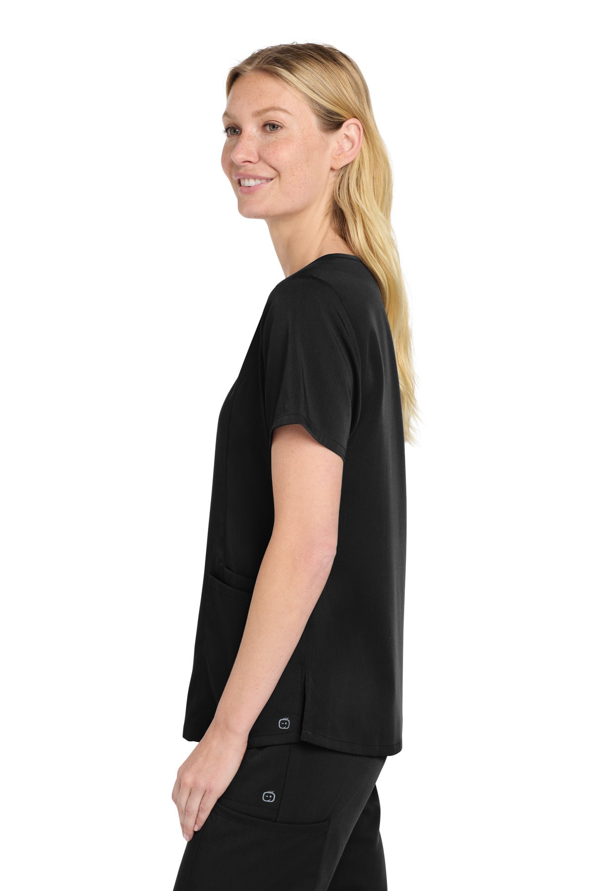 Black Wink Women's Premiere Flex Mock Wrap Top WW4268