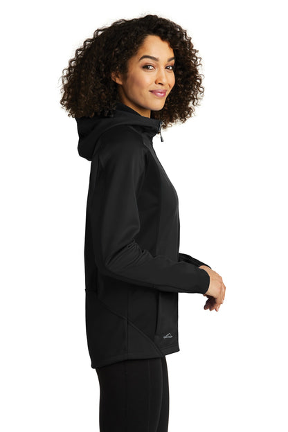 Black/Black Eddie Bauer Women's Trail Soft Shell Jacket. EB543