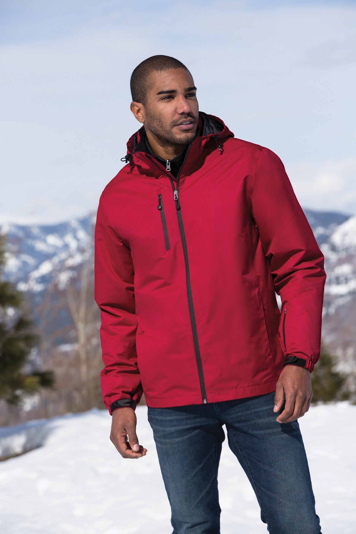 Black/Black Port Authority Vortex Waterproof 3-in-1 Jacket. J332