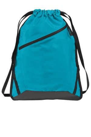 Black/Blk Port Authority Zip-It Cinch Pack. BG616