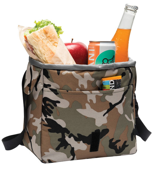 Black/Dk Char Port Authority Lunch Cooler Messenger. BG753