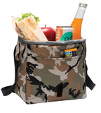 Black/Dk Char Port Authority Lunch Cooler Messenger. BG753