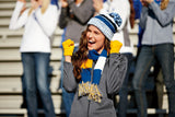 Black/Gold Sport-Tek Spectator Scarf. STA02