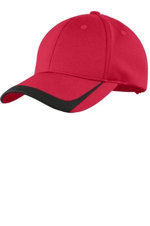 Black/Graphite Sport-Tek Pique Colorblock Cap. STC24