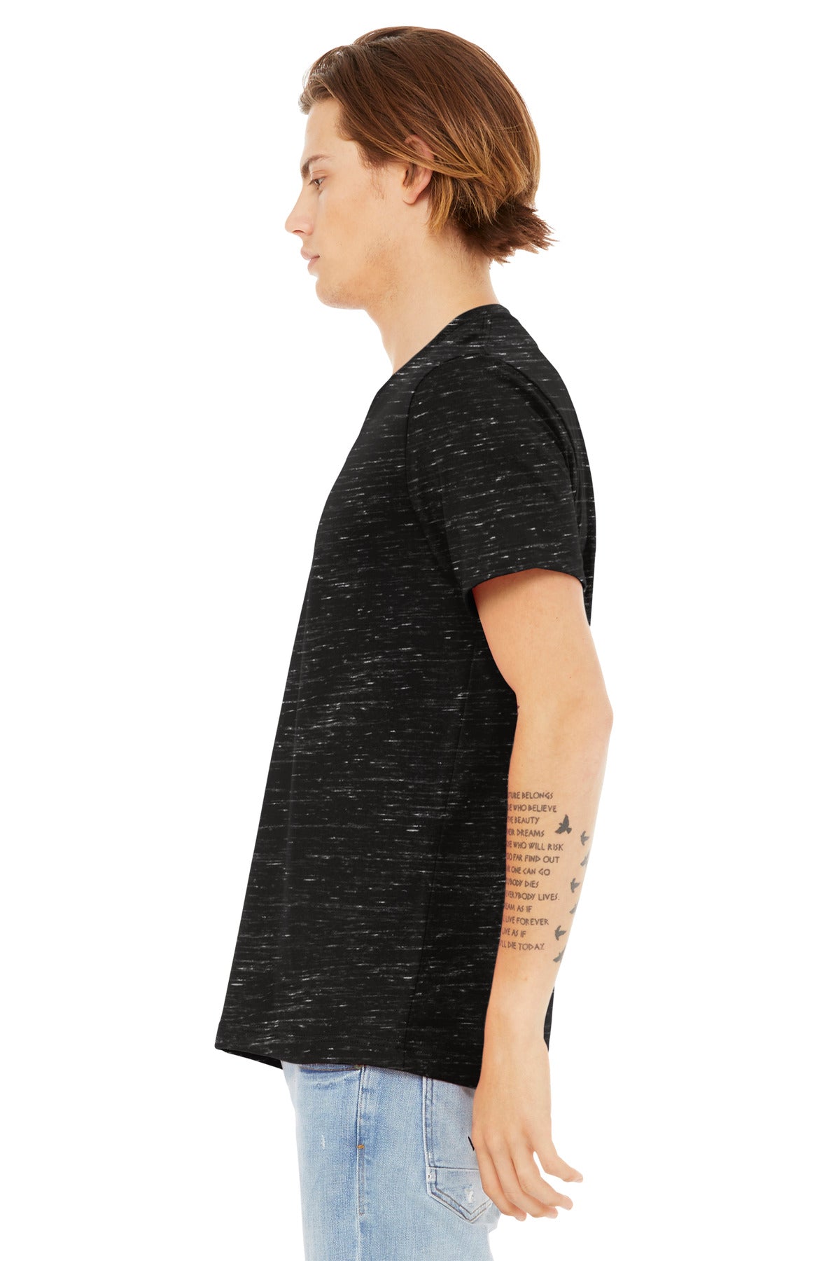 BlackMrbl BELLA+CANVAS Unisex Textured Jersey V-Neck Tee BC3655
