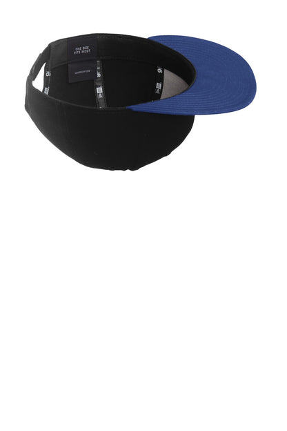 Black/Royal New Era - Flat Bill Snapback Cap. NE400