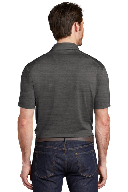 Black/Thndr Gy Port Authority Stretch Heather Polo K583