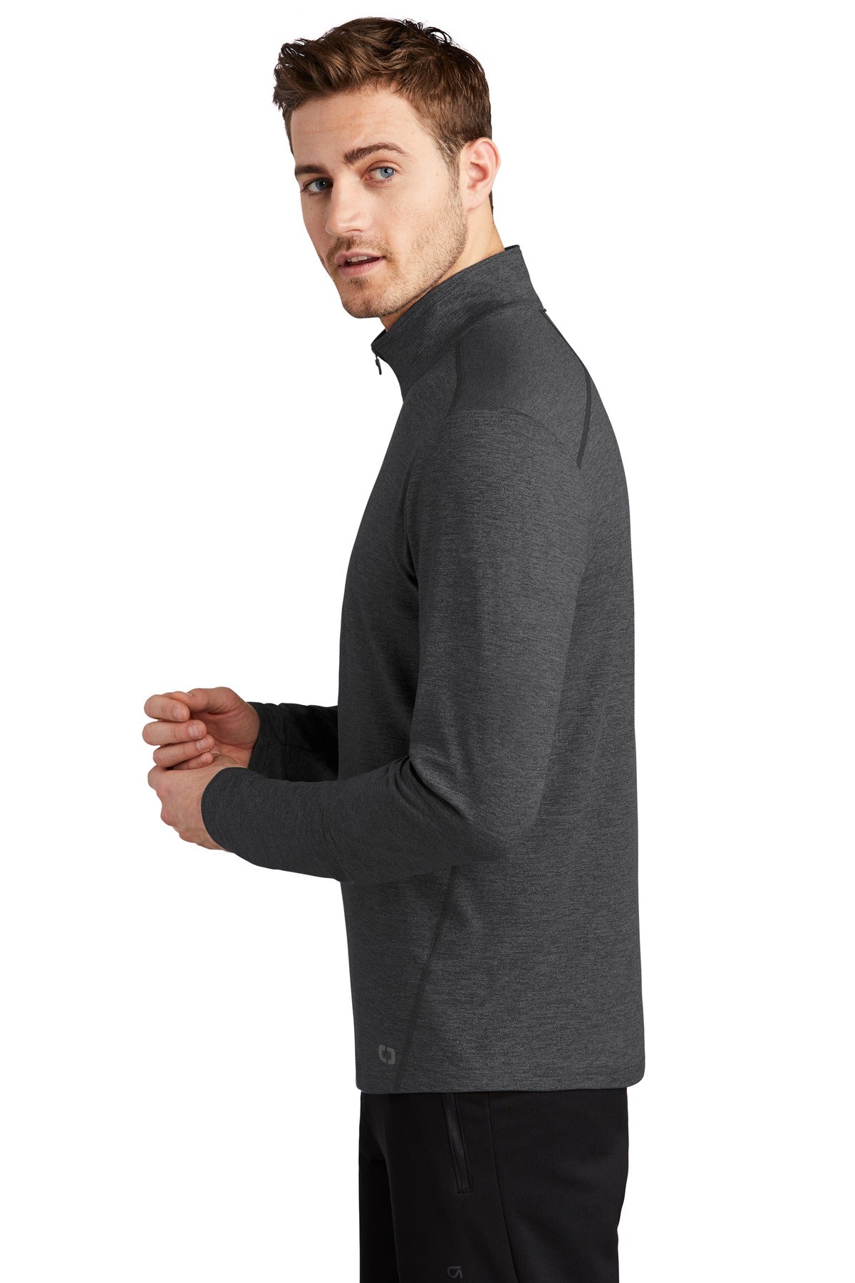 Blacktop Hthr OGIO Force 1/4-Zip OE341
