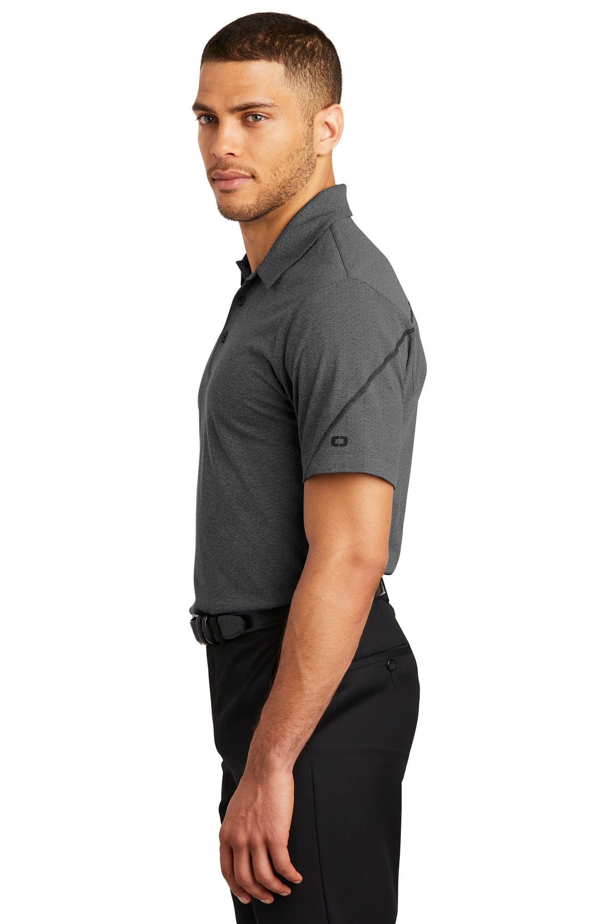 Blacktop Hthr OGIO Tread Polo. OG135
