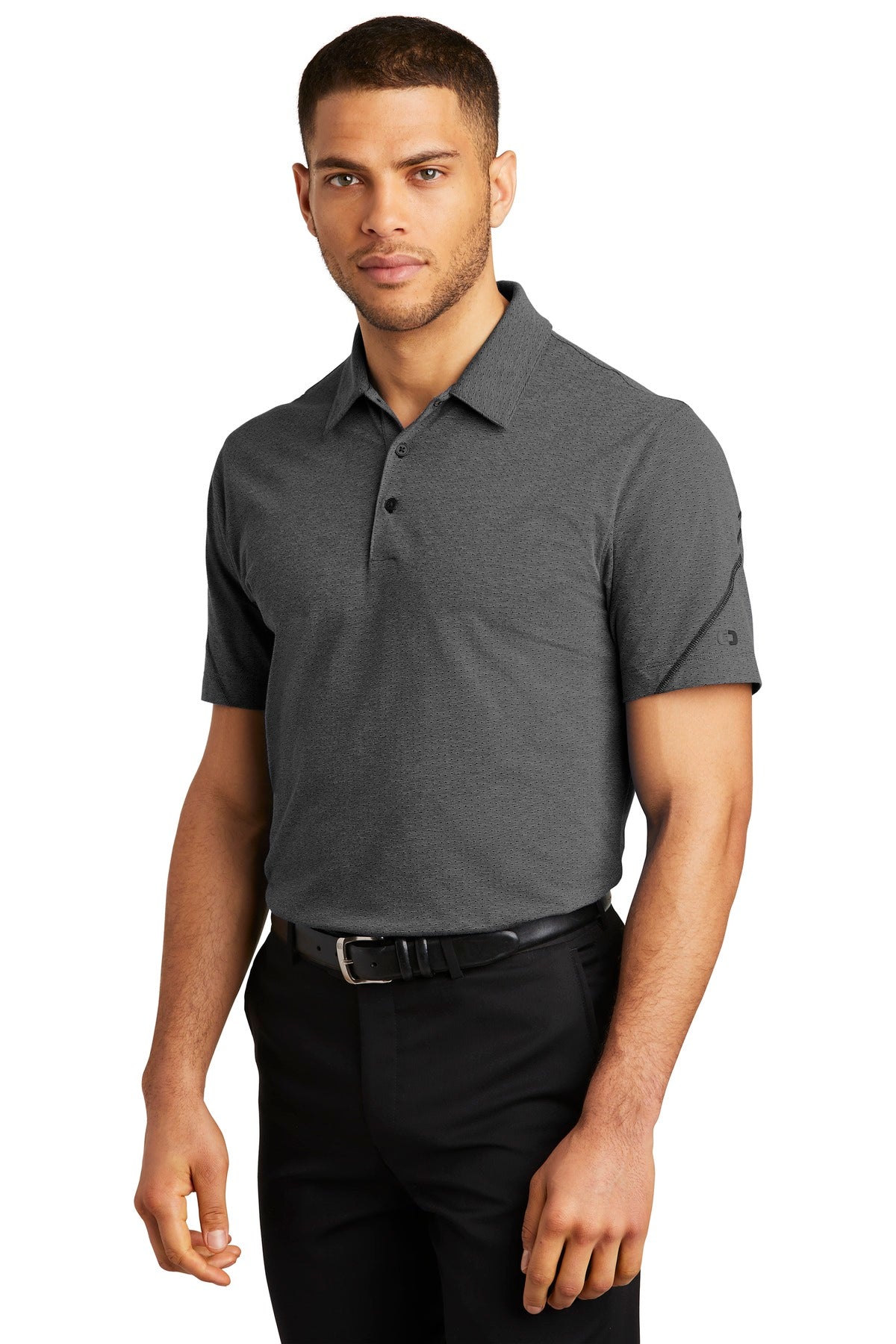 Blacktop Hthr OGIO Tread Polo. OG135