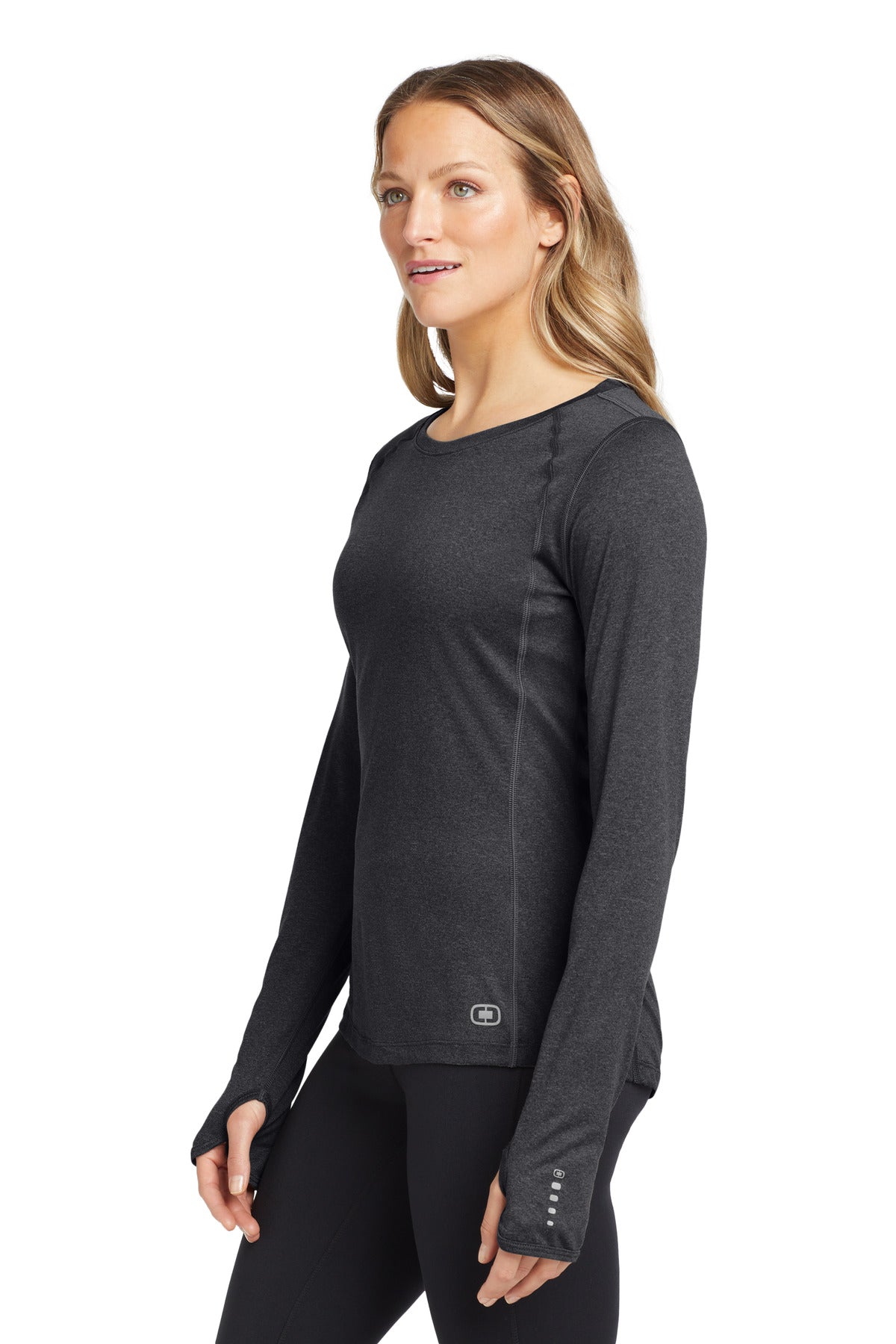 Blacktop OGIO Women's Long Sleeve Pulse Crew. LOE321