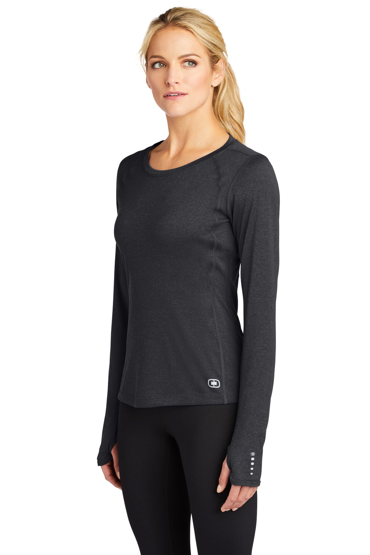 Blacktop OGIO Women's Long Sleeve Pulse Crew. LOE321