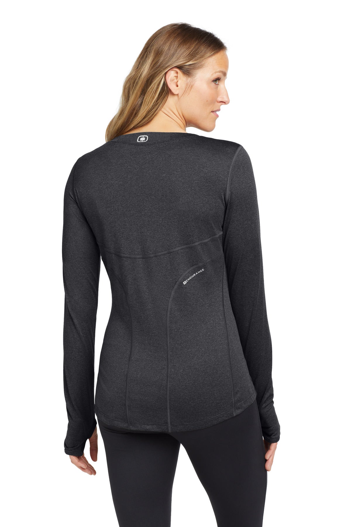Blacktop OGIO Women's Long Sleeve Pulse Crew. LOE321