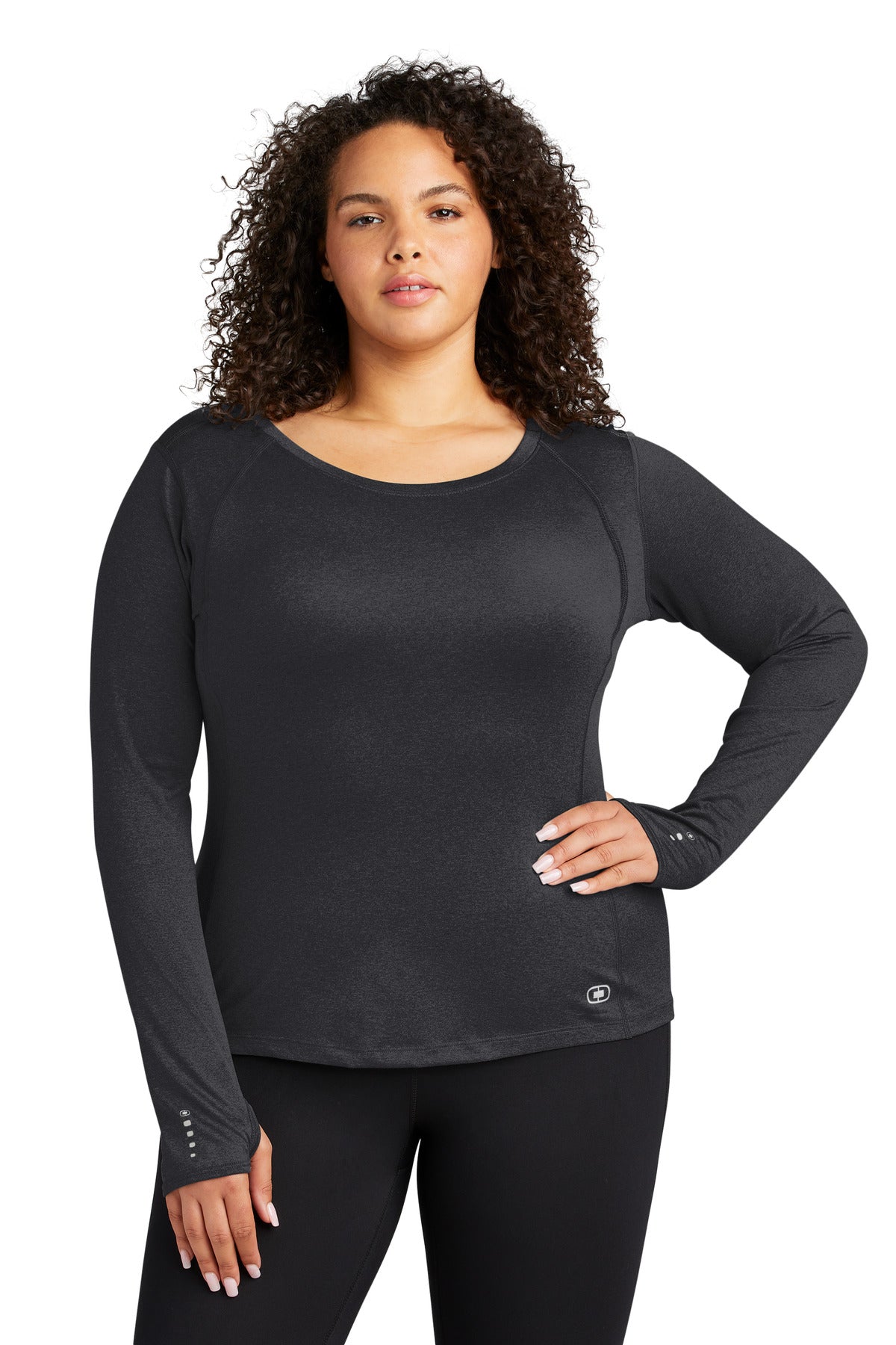 Blacktop OGIO Women's Long Sleeve Pulse Crew. LOE321