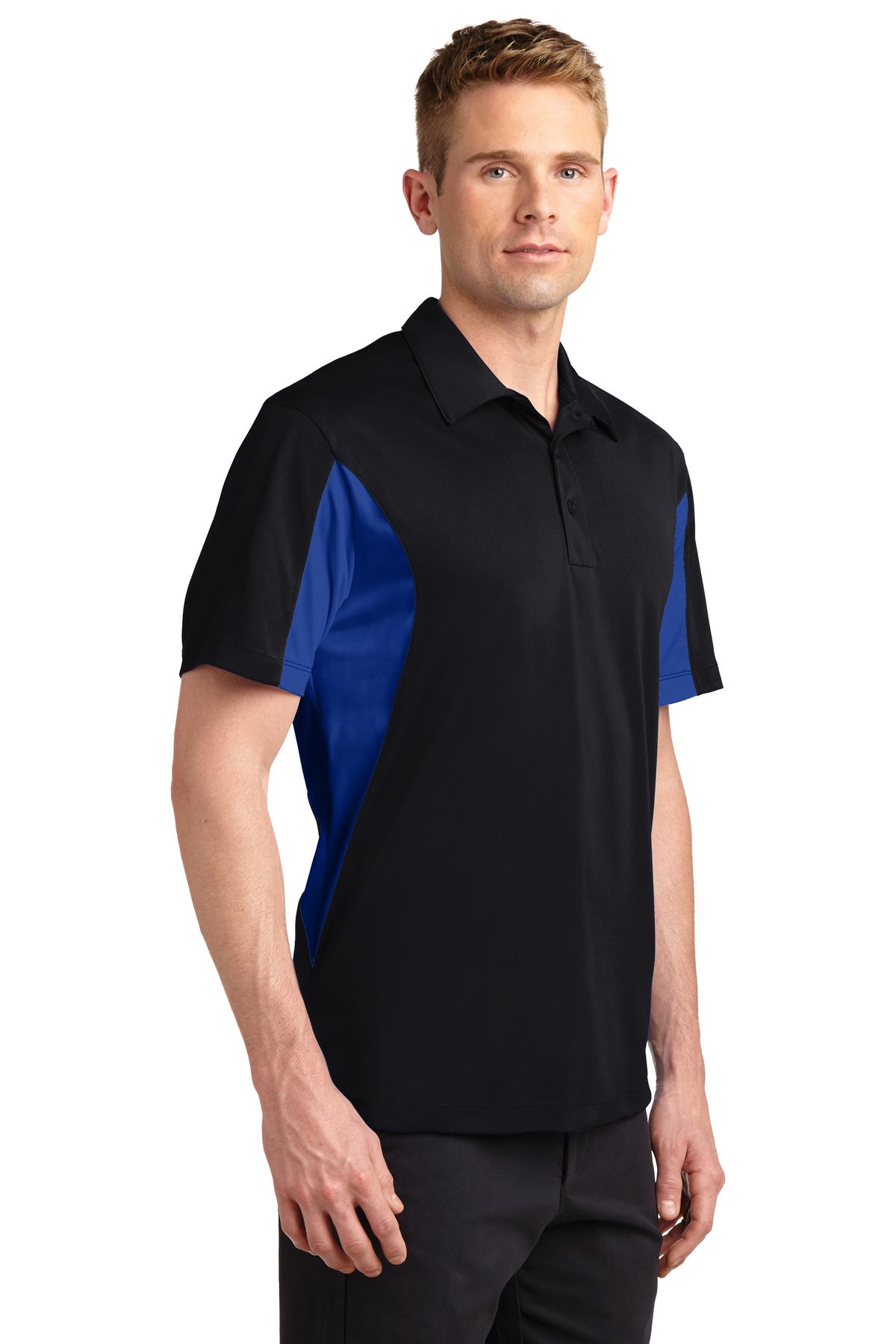 Black/Tr Royal Sport-Tek Tall Side Blocked Micropique Sport-Wick Polo. TST655