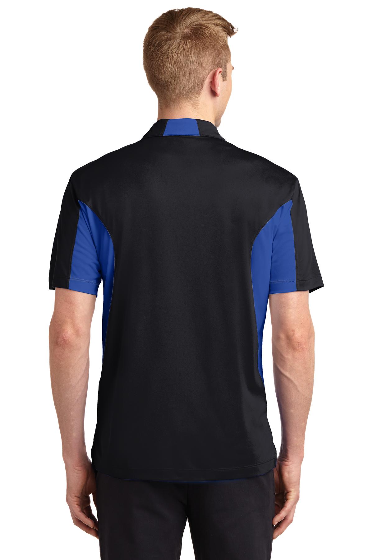 Black/Tr Royal Sport-Tek Tall Side Blocked Micropique Sport-Wick Polo. TST655