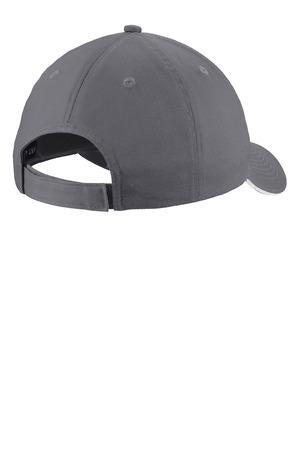 Black/White Port & Company Unstructured Sandwich Bill Cap. C919