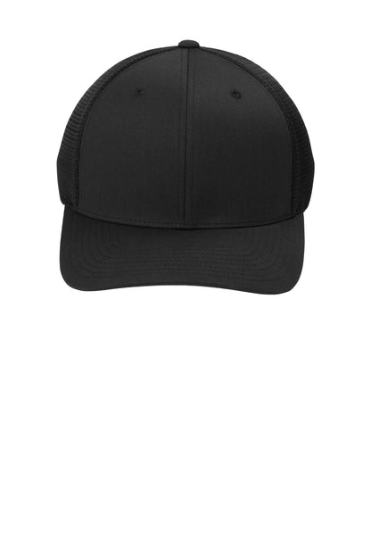 Blk/Blk Port Authority Flexfit 110 Mesh Cap C110
