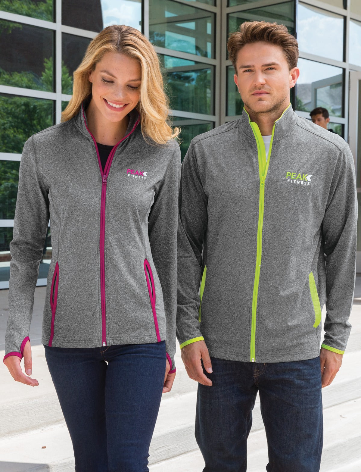 Blk/Char Grey Sport-Tek Women's Sport-Wick Stretch Contrast Full-Zip Jacket. LST853
