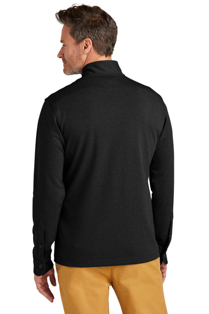 BlkHthr Brooks Brothers Mid-Layer Stretch 1/2-Button BB18202