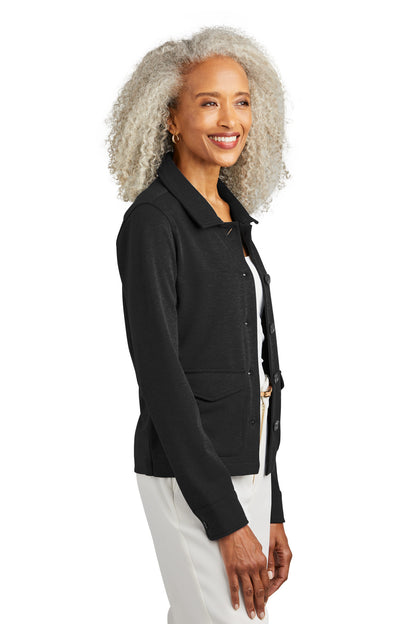 BlkHthr Brooks Brothers Women's Mid-Layer Stretch Button Jacket BB18205