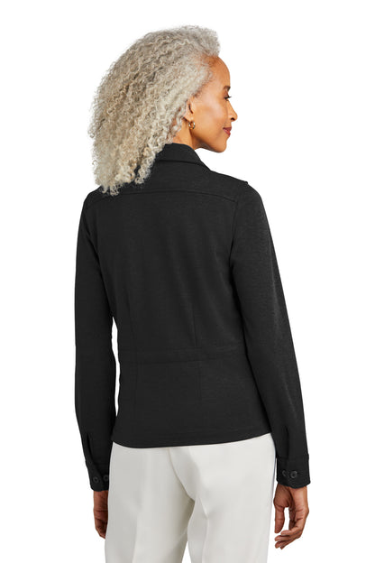 BlkHthr Brooks Brothers Women's Mid-Layer Stretch Button Jacket BB18205