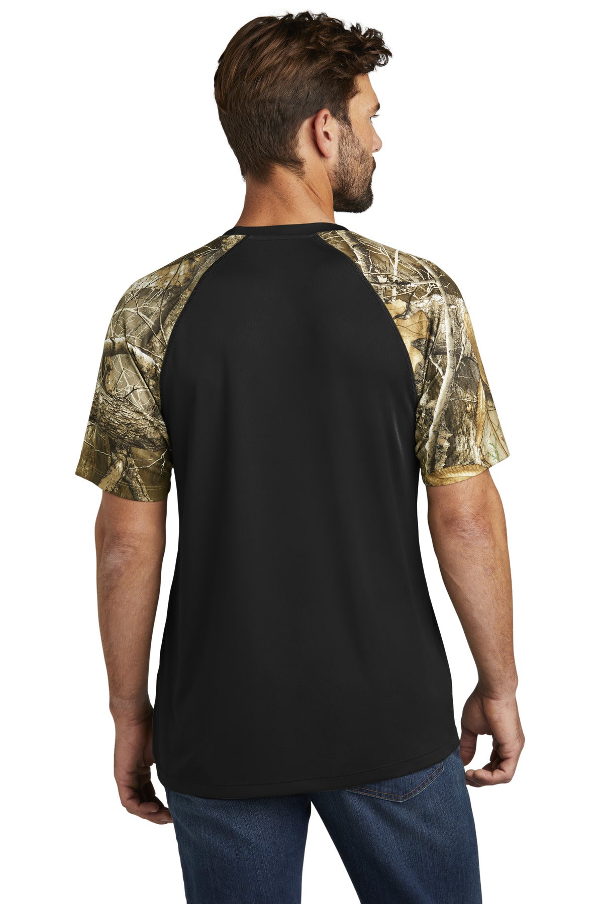 Blk/RTEdge Russell Outdoors Realtree Colorblock Performance Tee RU151