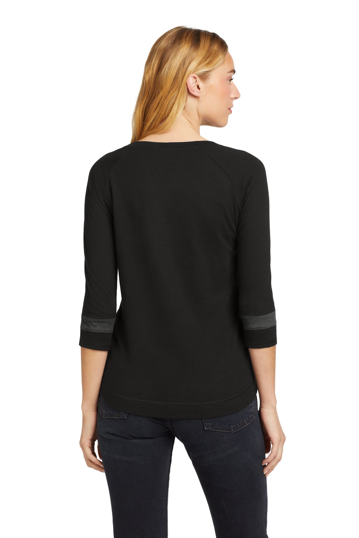 BlkSld/Gph New Era Women's Tri-Blend 3/4-Sleeve Tee LNEA136