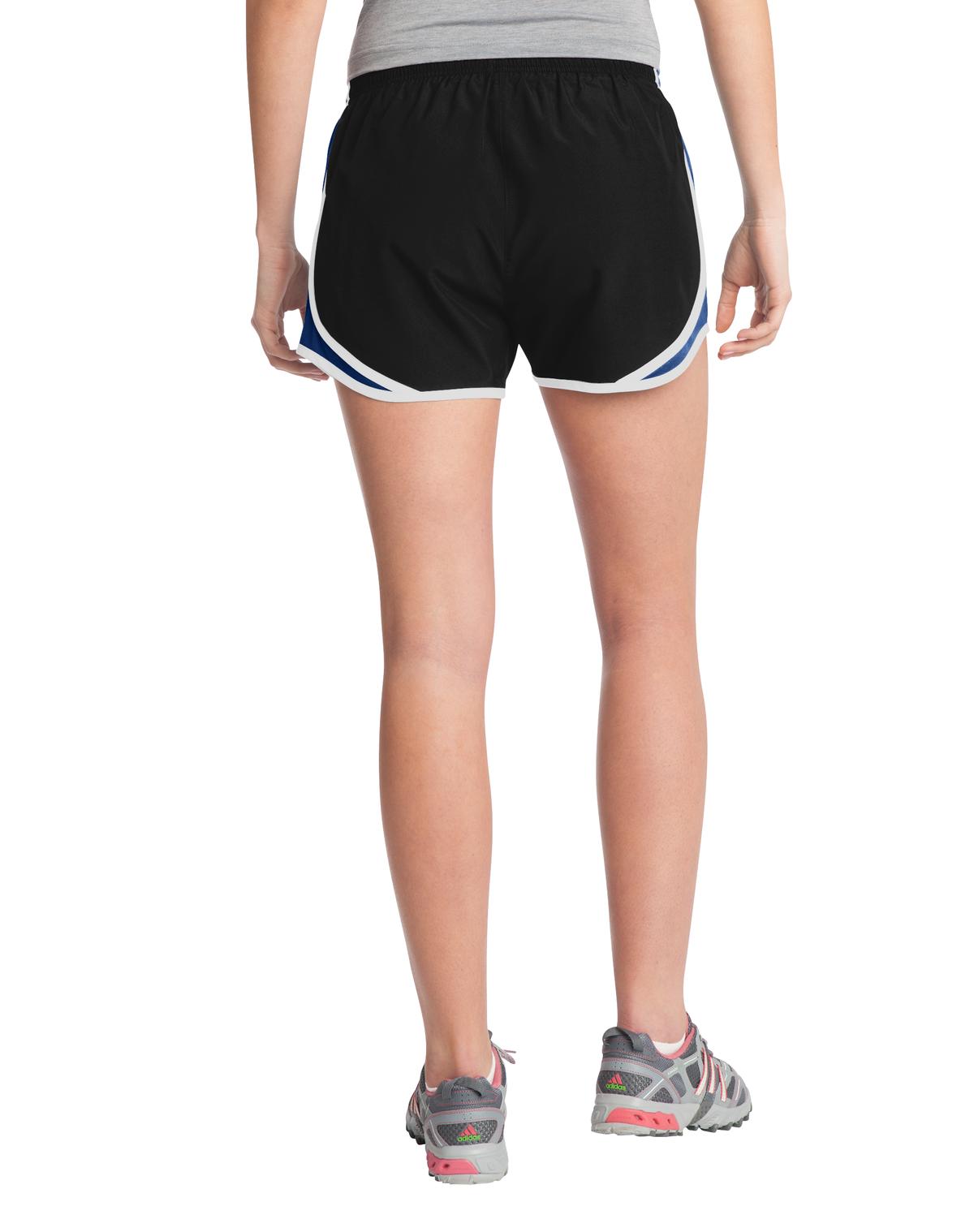 Blk/TrRoyl/Wht Sport-Tek Women's Cadence Short. LST304