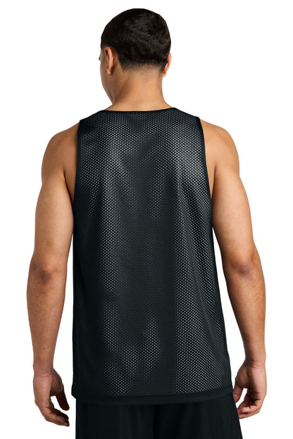 Blk/White Sport-Tek PosiCharge Reversible Mesh Tank ST5000