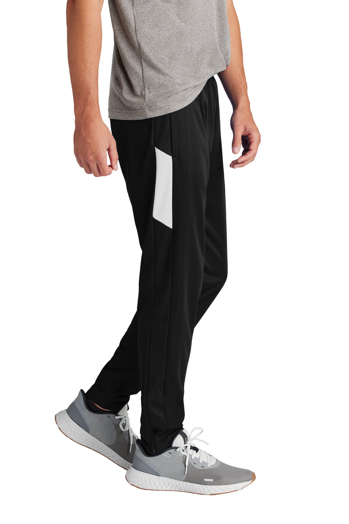 Blk/White Sport-Tek Travel Pant PST800