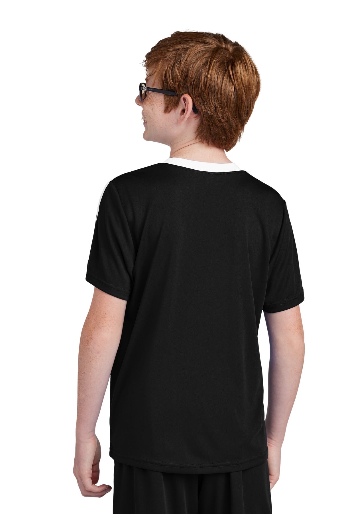 Blk/White Sport-Tek Youth Competitor United Crew YST100