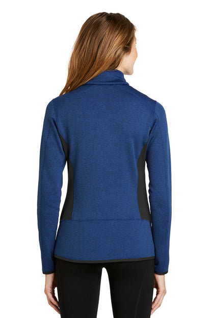Blue Heather Eddie Bauer Women's Full-Zip Heather Stretch Fleece Jacket. EB239