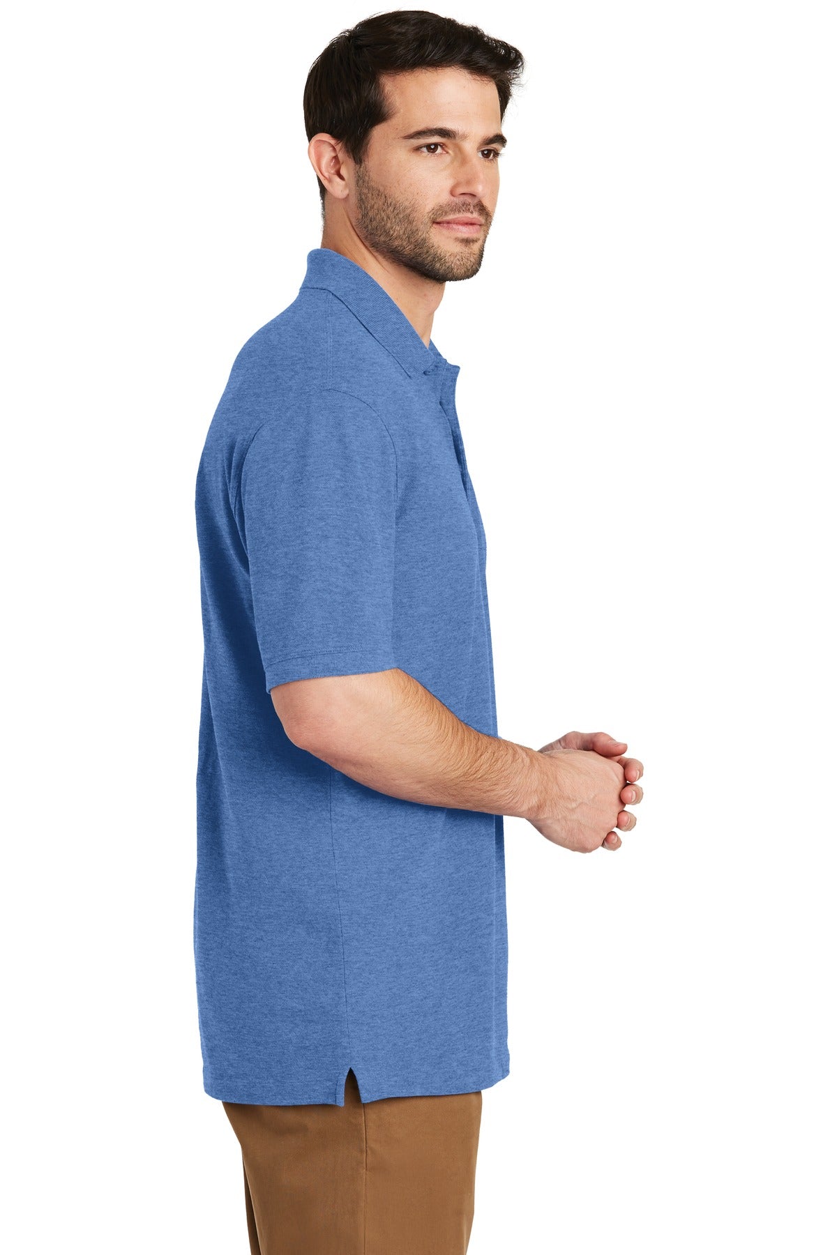 Blue Heather Port Authority EZCotton Polo. K8000
