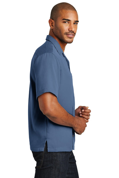 Blue Port Authority Easy Care Camp Shirt. S535