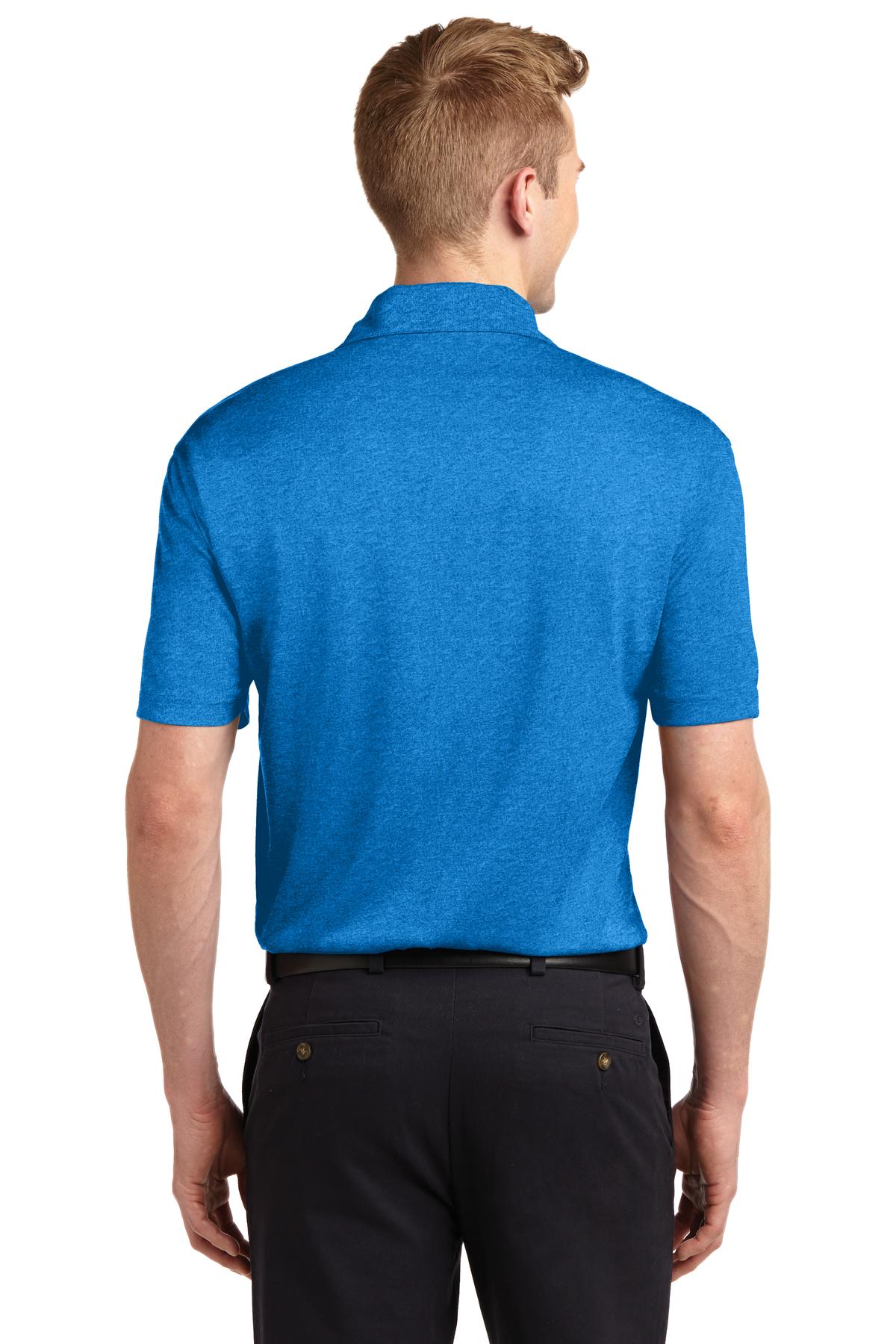Blue Wake Hthr Sport-Tek Heather Contender Polo. ST660