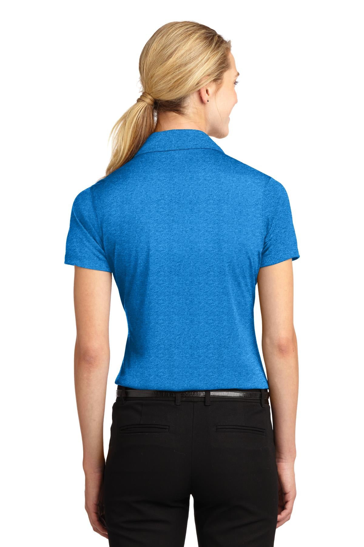 Blue Wake Hthr Sport-Tek Women's Heather Contender Polo. LST660