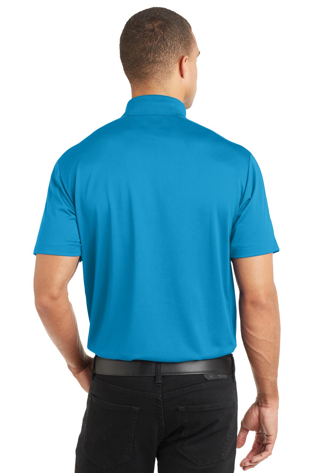 Blue Wake Port Authority Diamond Jacquard Polo. K569
