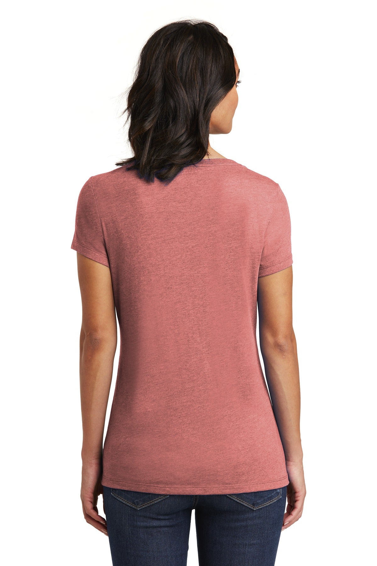 Blush Frost District Women's Very Important Tee V-Neck. DT6503