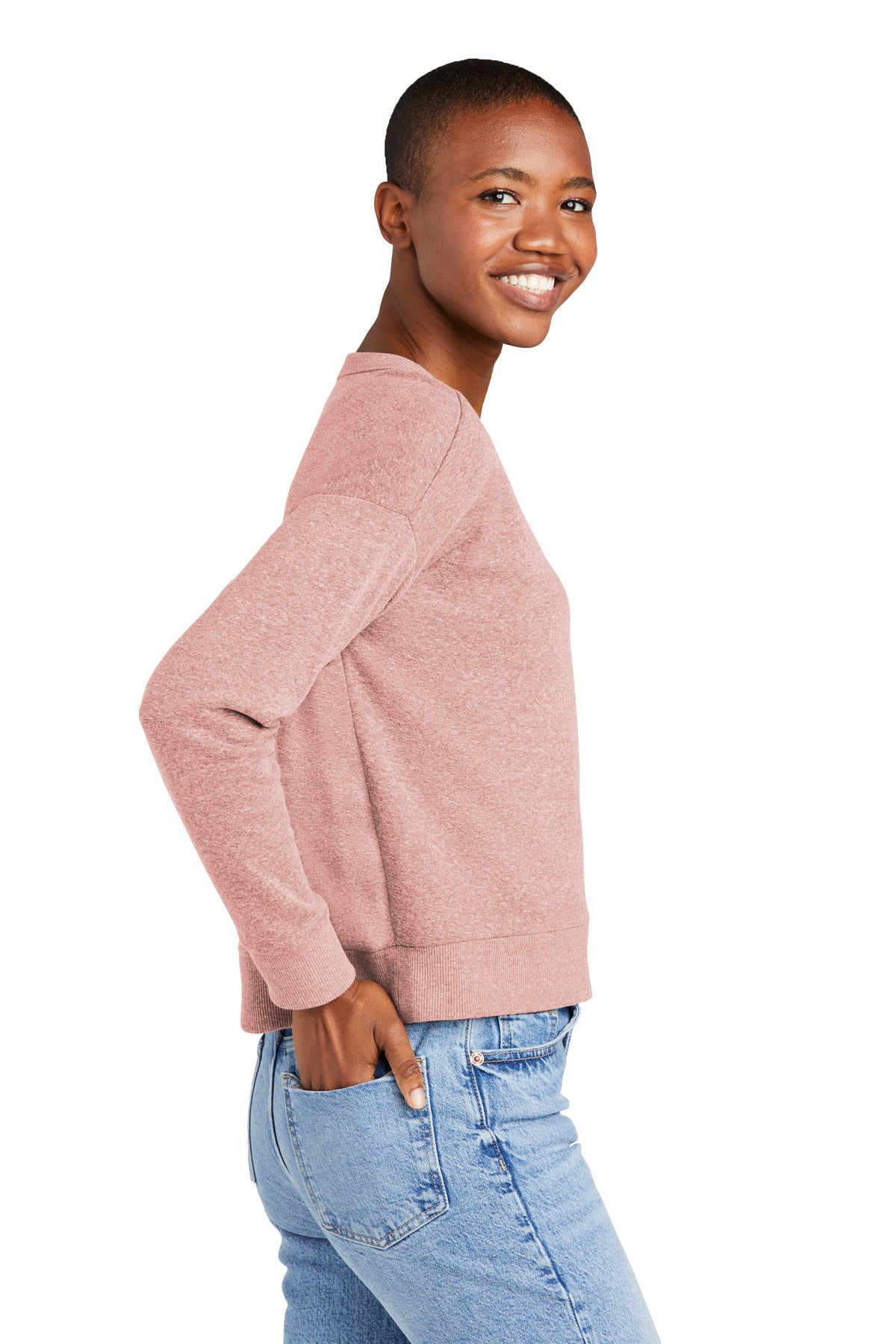 BlustFrost District Women's Perfect Tri Fleece V-Neck Sweatshirt DT1312