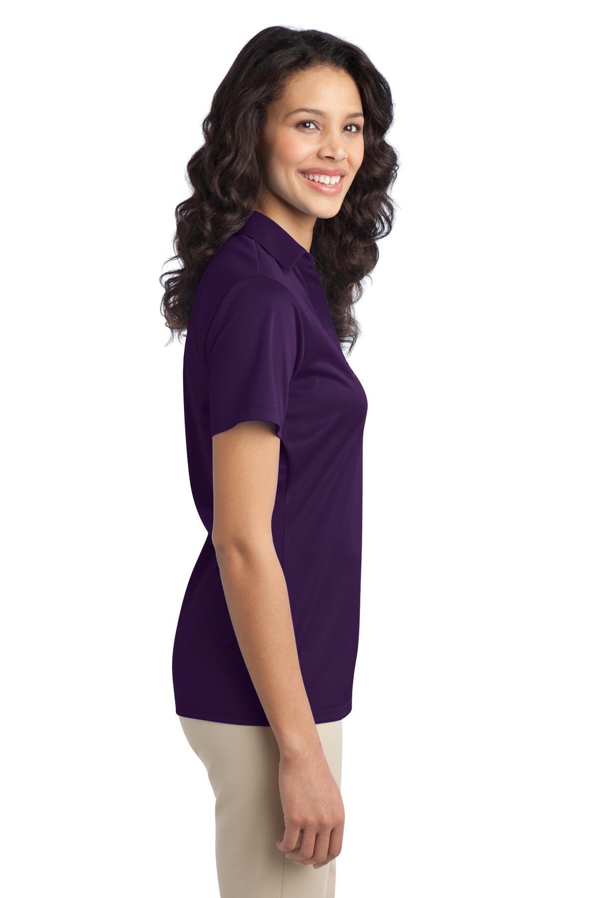 Bright Purple Port Authority Women's Silk Touch Performance Polo. L540