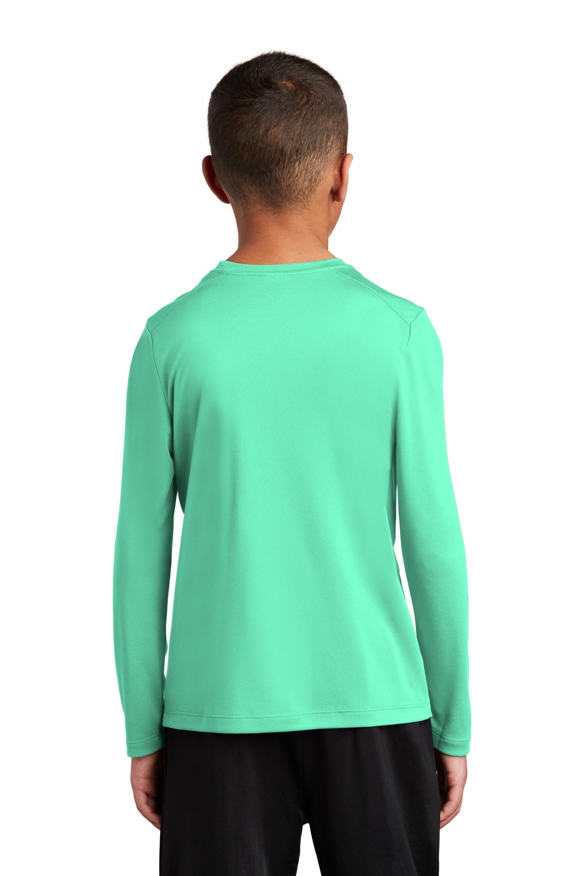 Bright Seafoam Sport-Tek Youth Posi-UV Pro Long Sleeve Tee. YST420LS