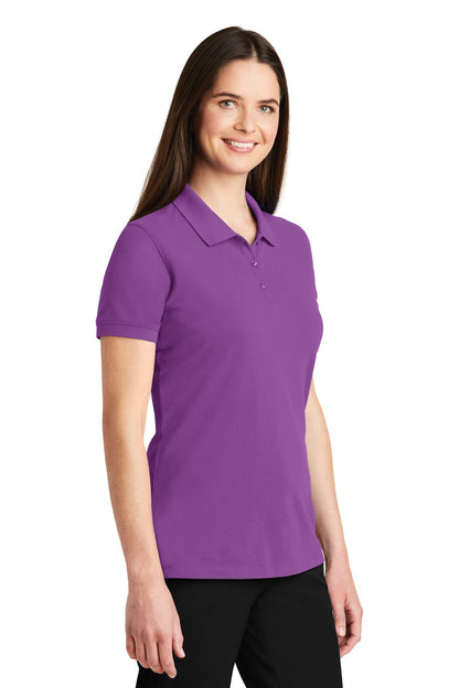 Bright Violet Port Authority Women's EZCotton Polo. LK8000