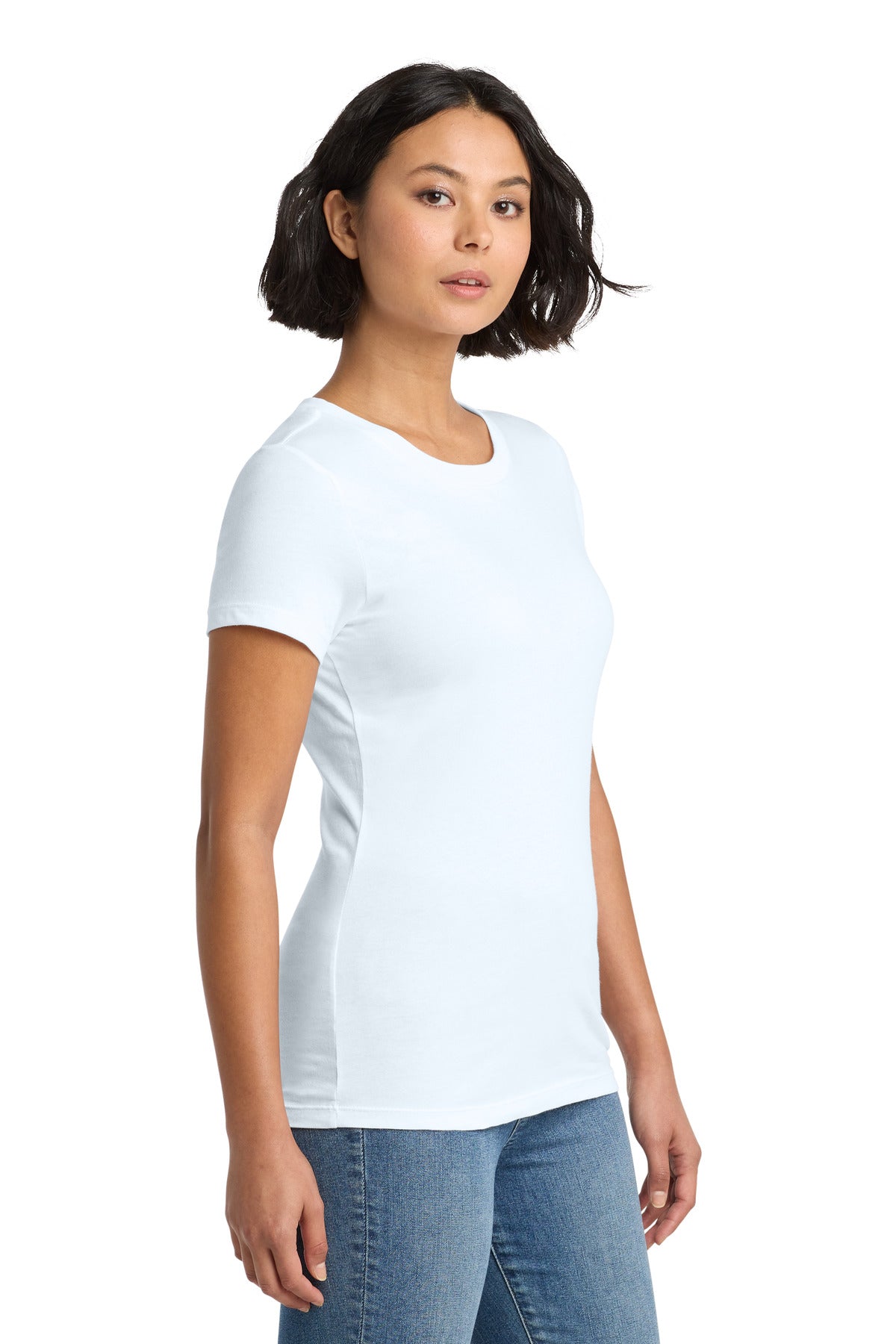 Bright White District Women's Perfect Weight Tee. DM104L