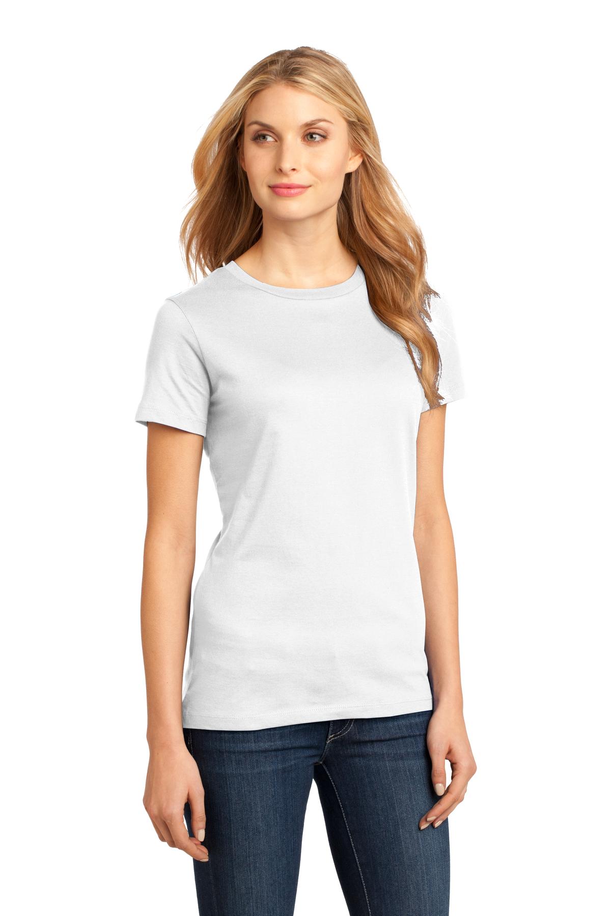 Bright White District Women's Perfect Weight Tee. DM104L