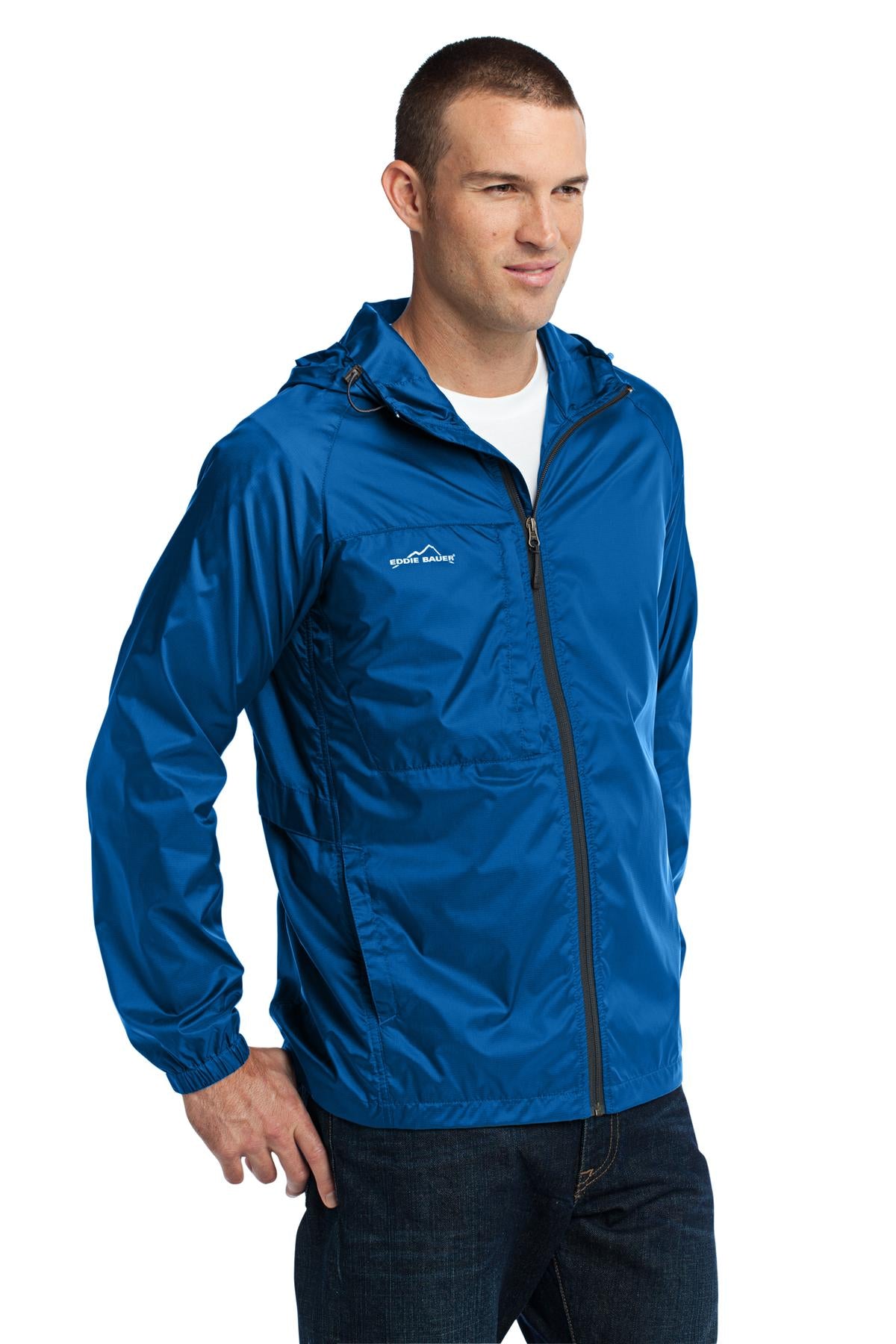 Brilliant Blue Eddie Bauer - Packable Wind Jacket. EB500